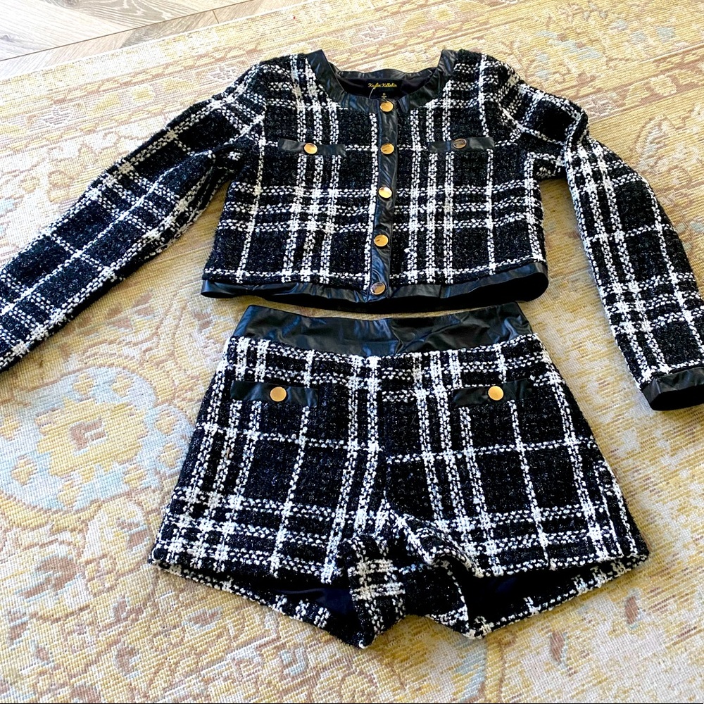 Tweed Boucle shorts and jacket set